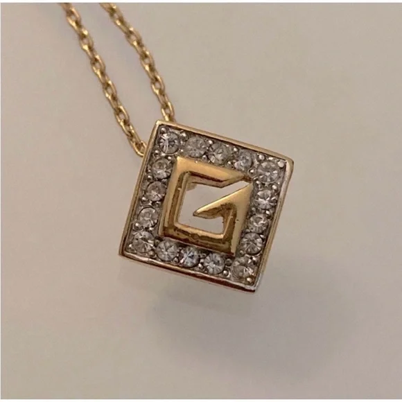 Givenchy Gold Necklace with Crystal Accents - Picture 4 of 5